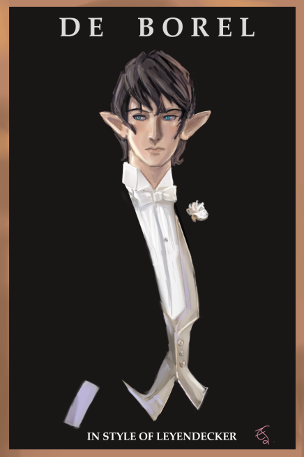 Aymeric in style of Leyendecker ad